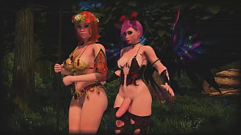 Hot Shemale Fairy Fucks Amazon In The Forest – 3d Futanari Sex