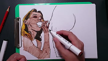 Amateur Painter’s Sensual Art – Blowjob Girl Revealed