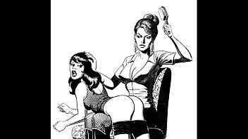 Lesbian Femdom Catfight: Wrestling, Bondage & Spanking Art