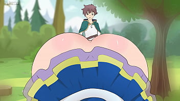 Aqua’s Skirt Too Short To Tempt Kazuma – Hentai Cartoon Parody