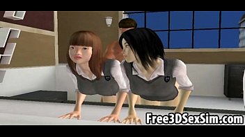 Sexy 3d Asian Cartoon Babes Sucking & Fucking Hot