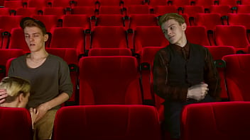 Steamy Cinema Threesome: Two Tops, One Bottom
