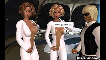 Two Busty 3d Blondes Share One Hard Cock